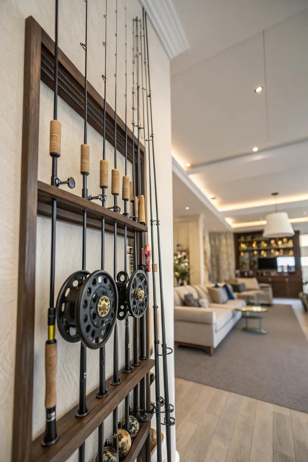 Wall-hanging systems free up floor space while keeping gear handy.