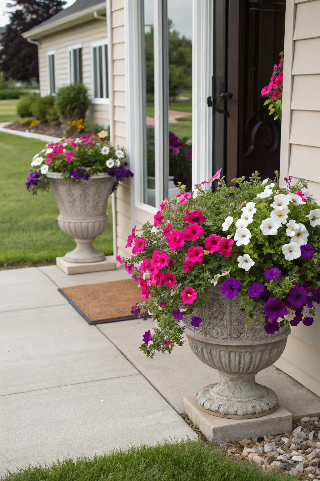 Make a statement with pots overflowing with Blomsies.
