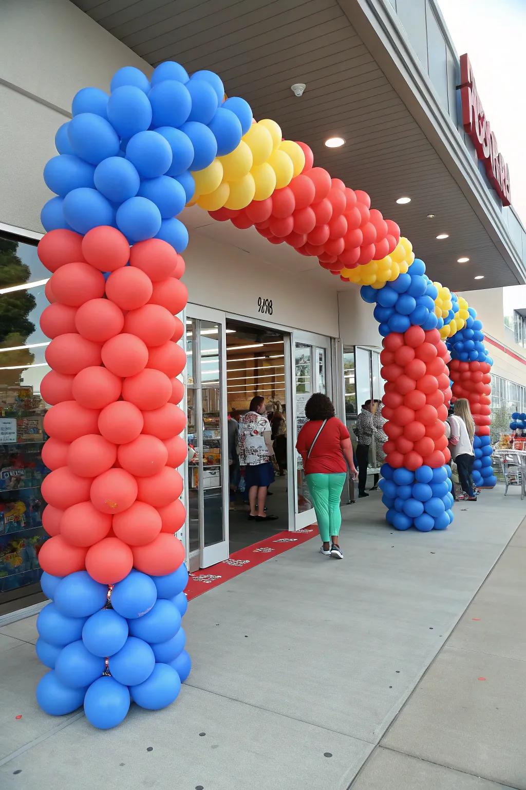 Themed balloon columns form an unforgettable entrance for your guests.