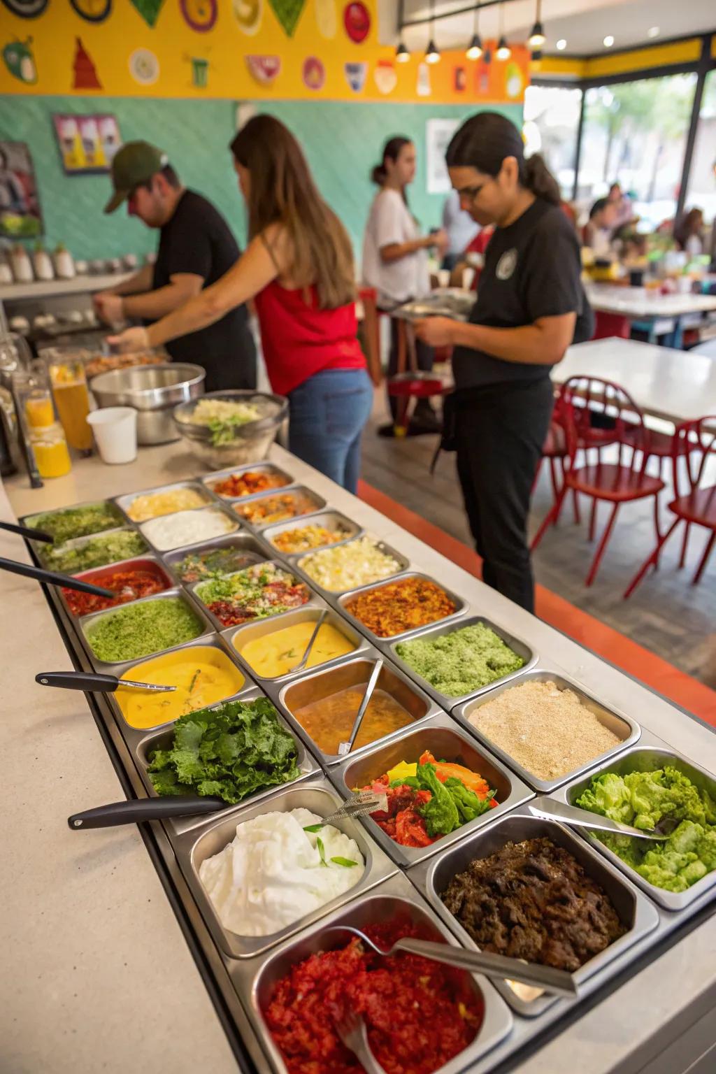 Personalize your taco and liven up the get-together.