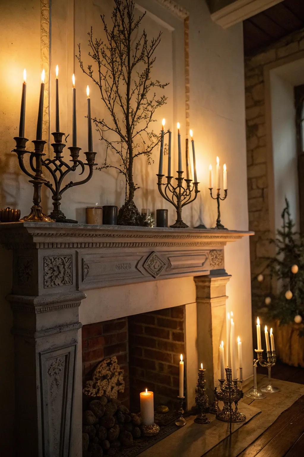 Candles orchestrate an immaculate spooky atmosphere.