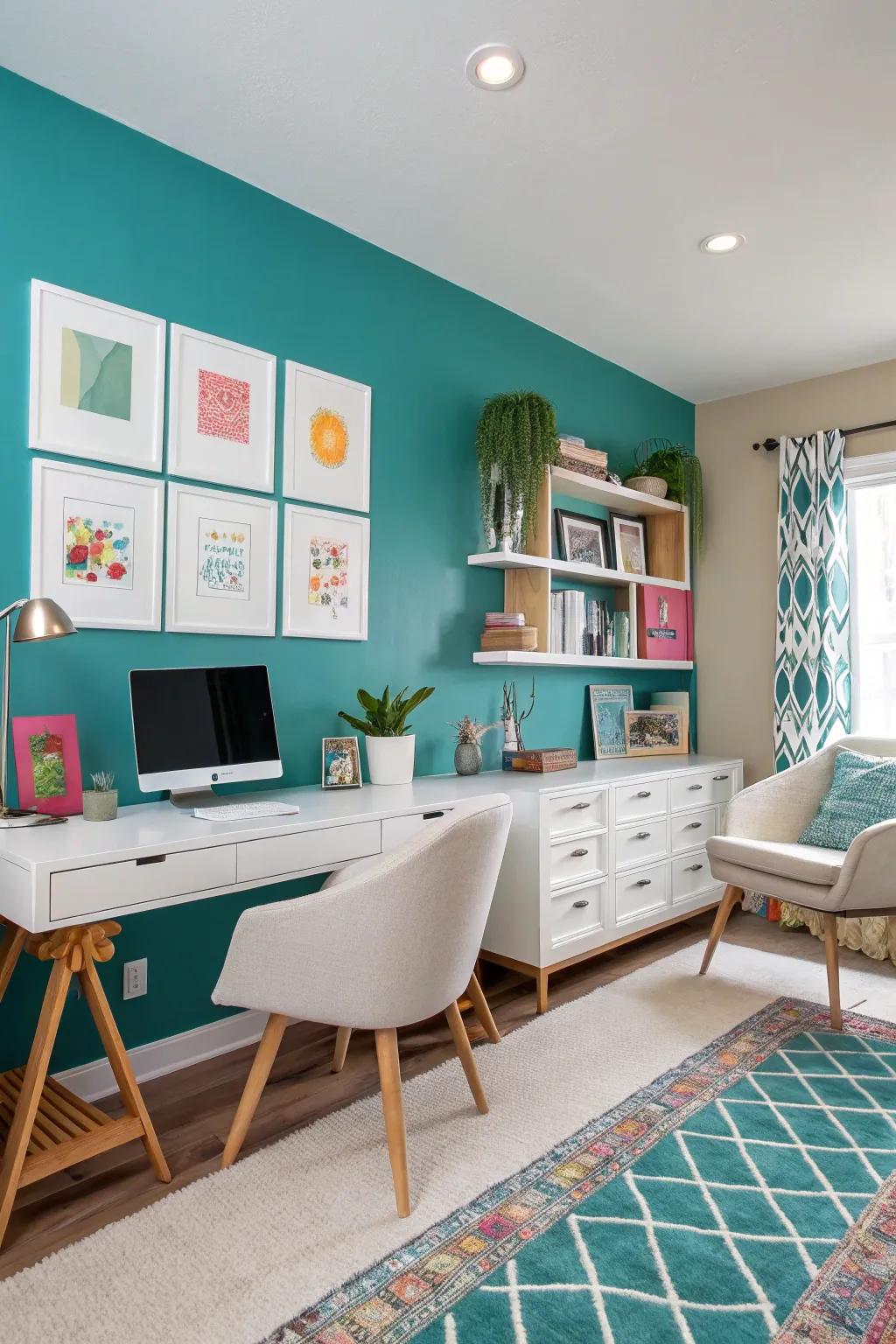 Strong colors energize and motivate your workspace.