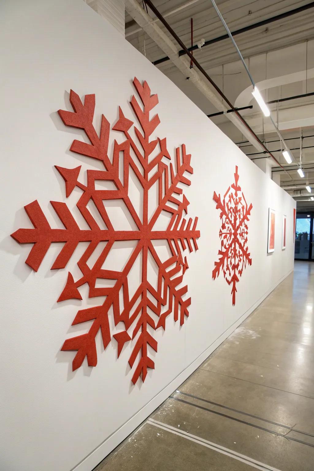 Geometric styles contribute a modern aesthetic to your snowflake artistry.