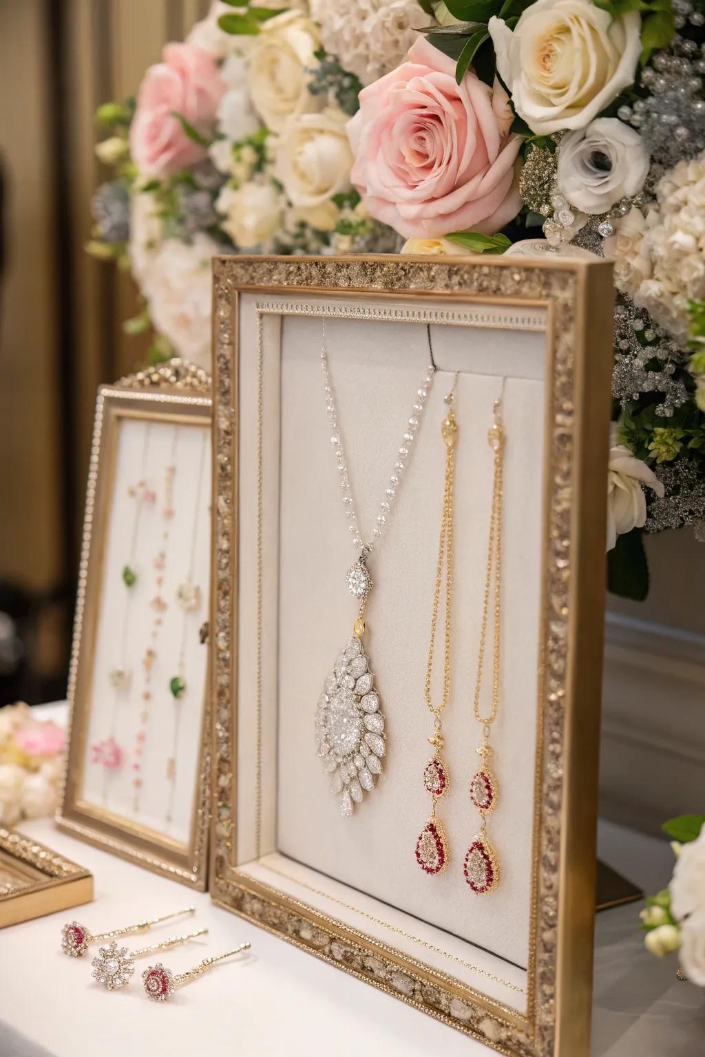 Transform old frames into gorgeous jewelry displays.