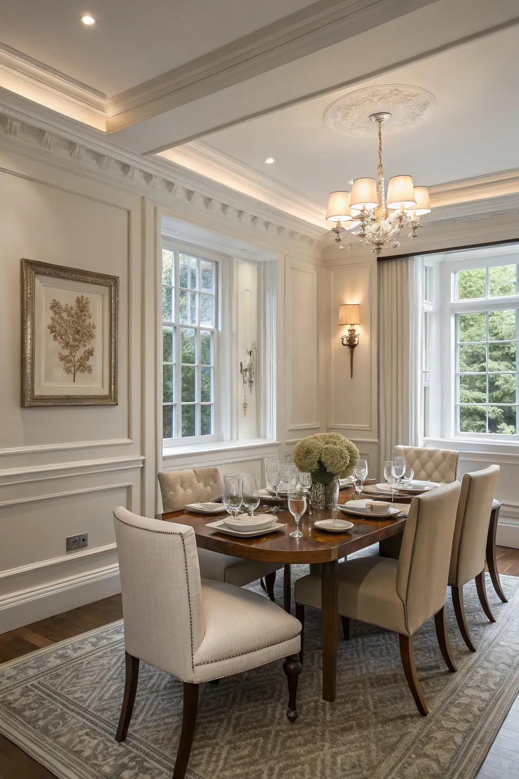 White frames deliver a timeless and sophisticated allure.