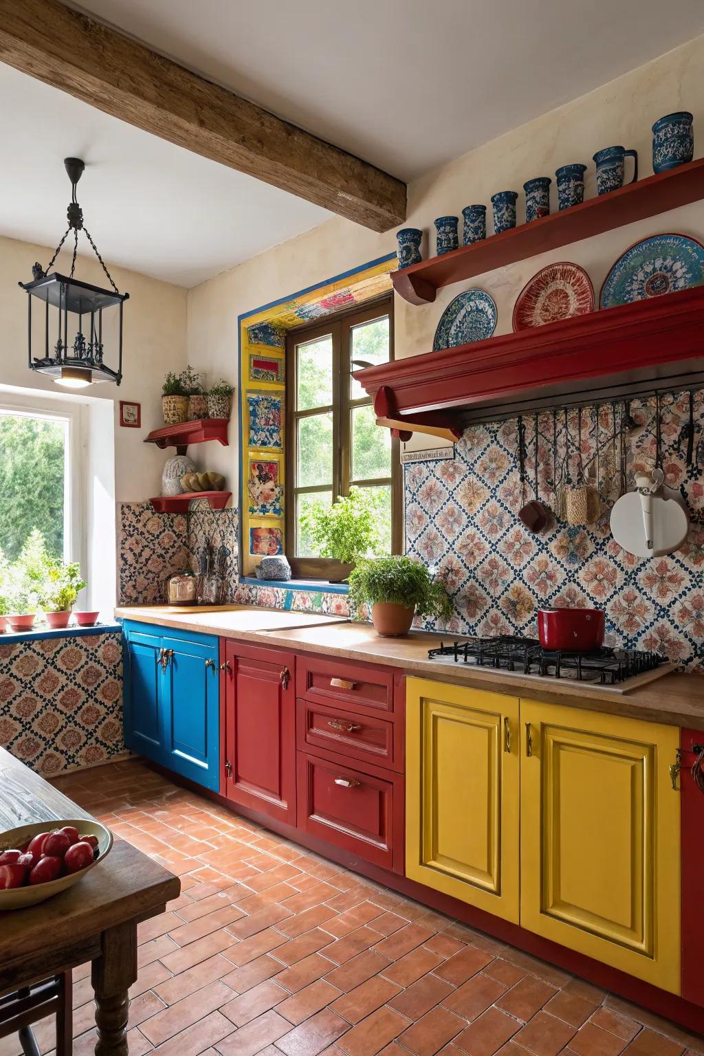 Awaken your culinary space with vibrant shades and Italian flair.