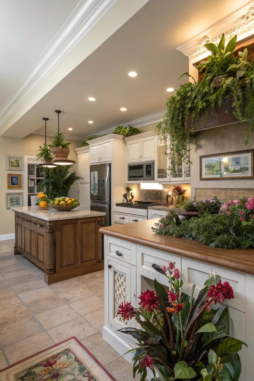 A wide space offers room for creative displays.