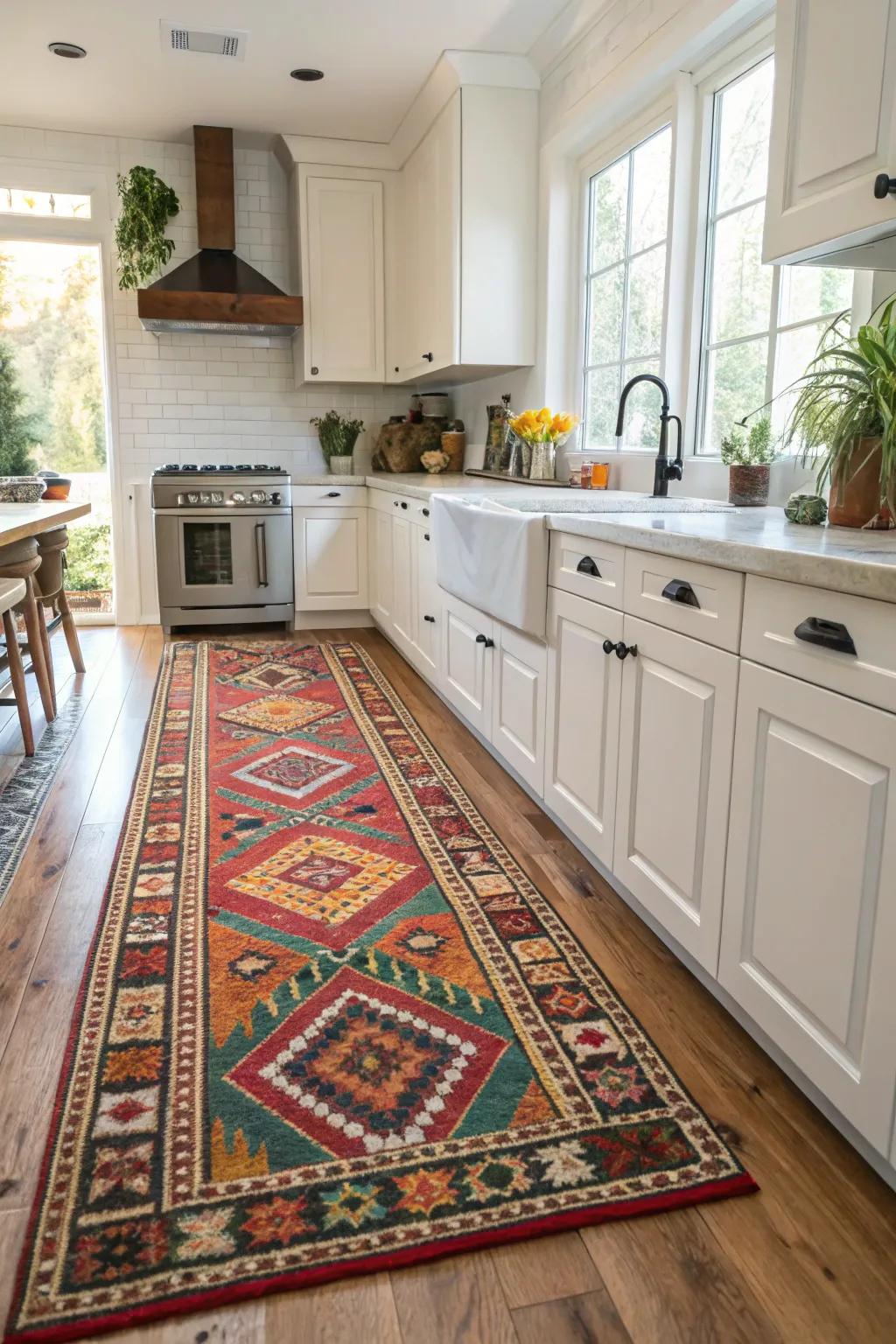 Bold patterns can turn your kitchen into an exciting, artistic space.