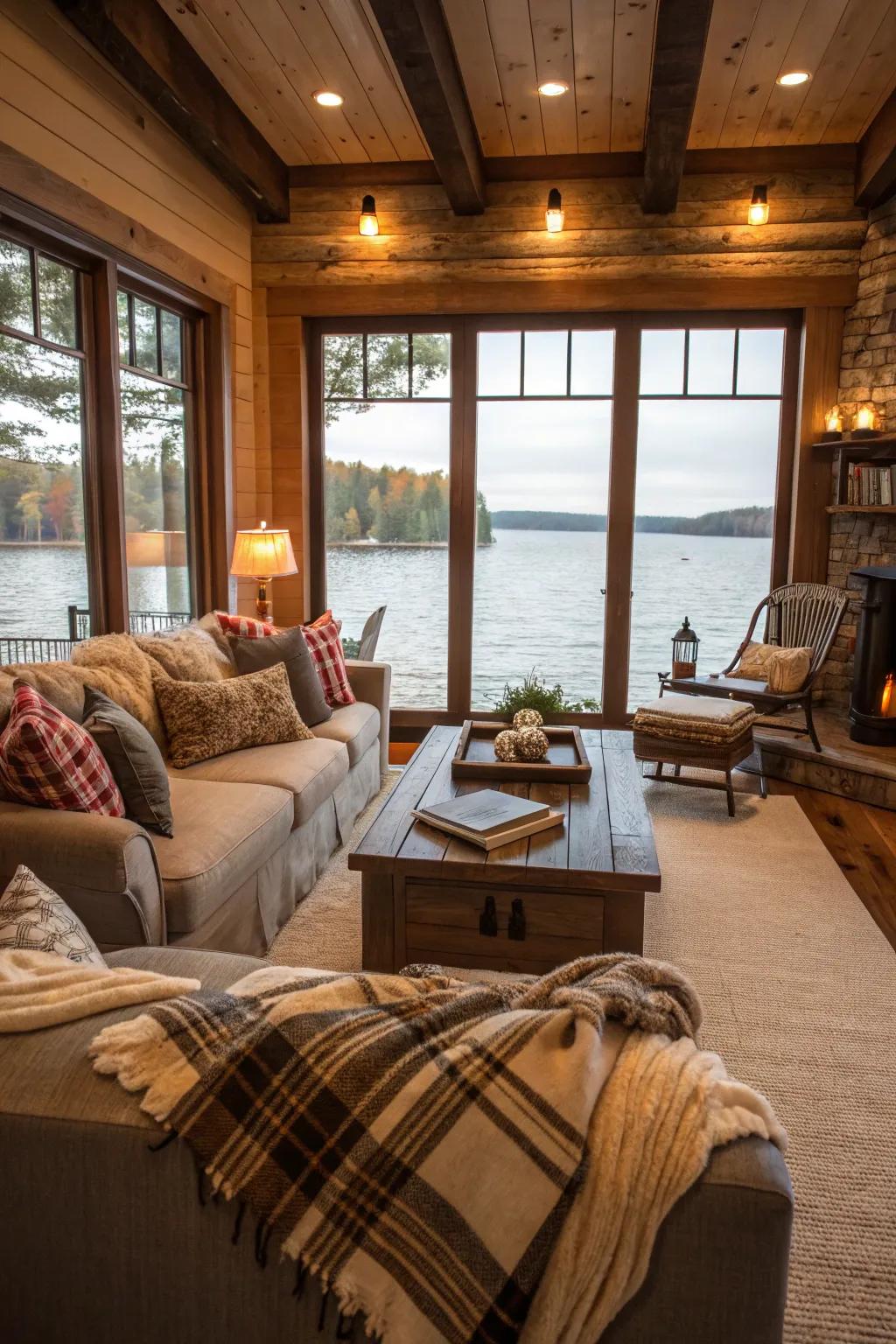 A snug seating area ideal for gatherings.