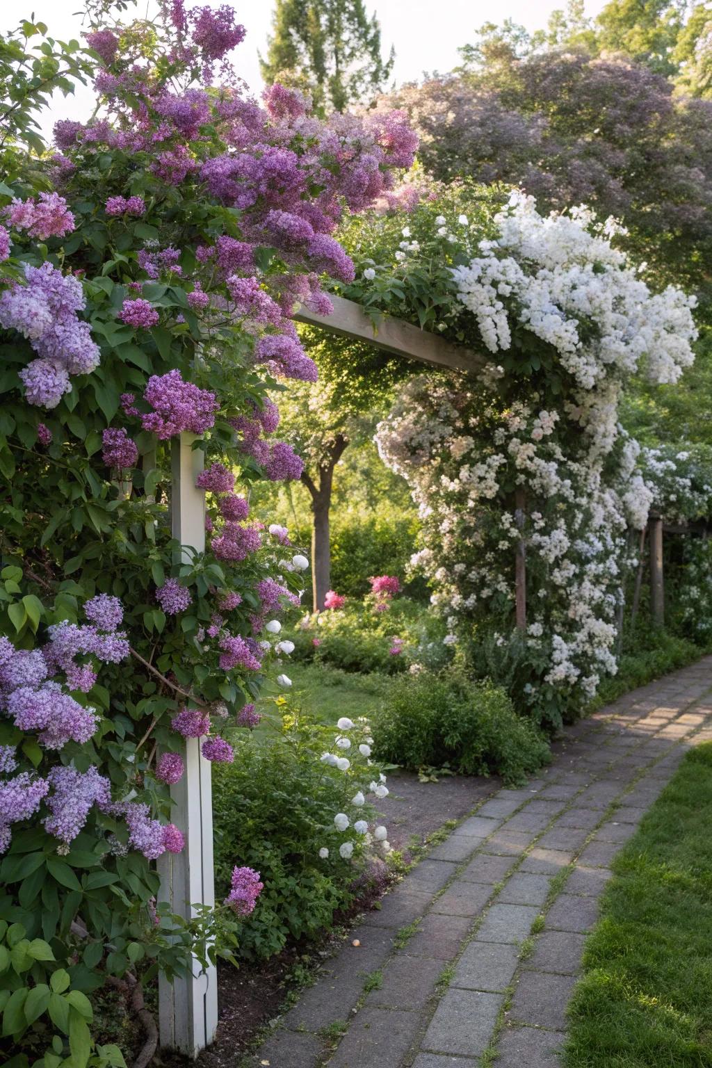 Climbing vines introduce a burst of color and prolong the bloom period of <strong><em>Mystic Blooms</em></strong>.” loading=”lazy” class=”pimg”>
	</picture><figcaption>Climbing vines introduce a burst of color and prolong the bloom period of <strong><em>Mystic Blooms</em></strong>.</figcaption></figure>
<p>Guide climbing vines to weave through your <strong><em>Mystic Bloom</em></strong> bushes to lengthen the flowering time. This clever technique makes my <strong><em>Mystic Blooms</em></strong> seem to flower twice, which always amazes my visitors.</p>
<h3>May just do the trick:</h3>
<ul class=