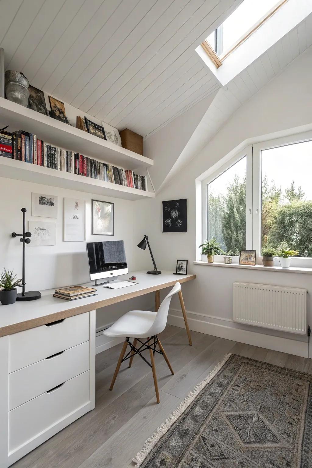 Embrace simplicity with a clutter-free area.