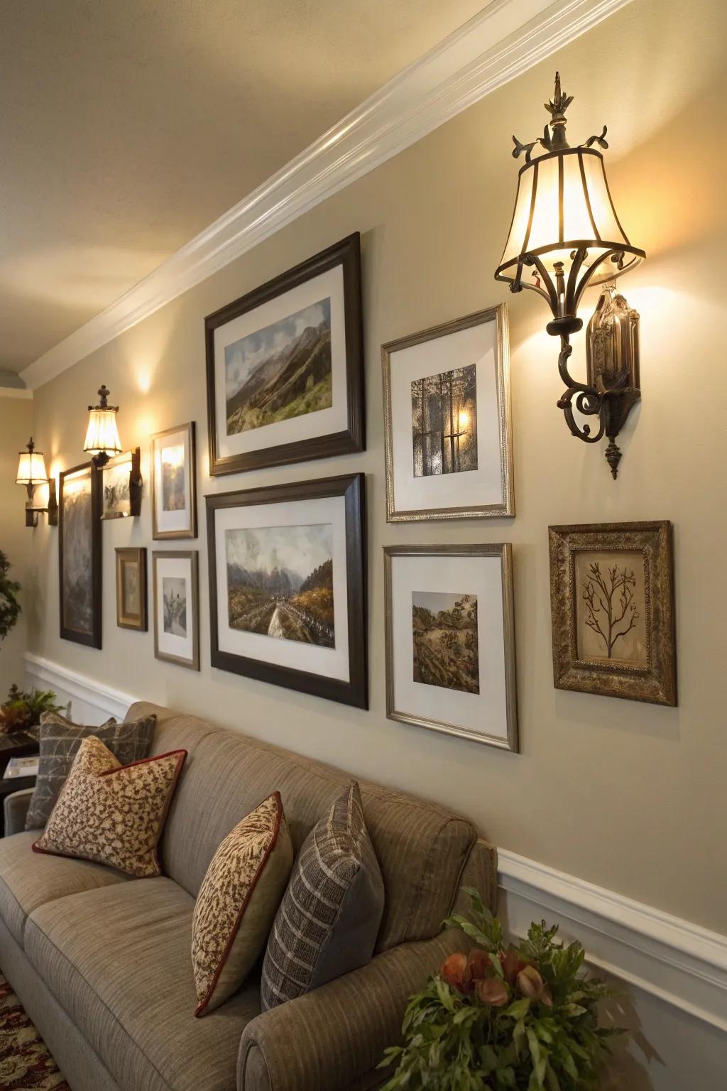 With the correct lighting, art becomes the star.