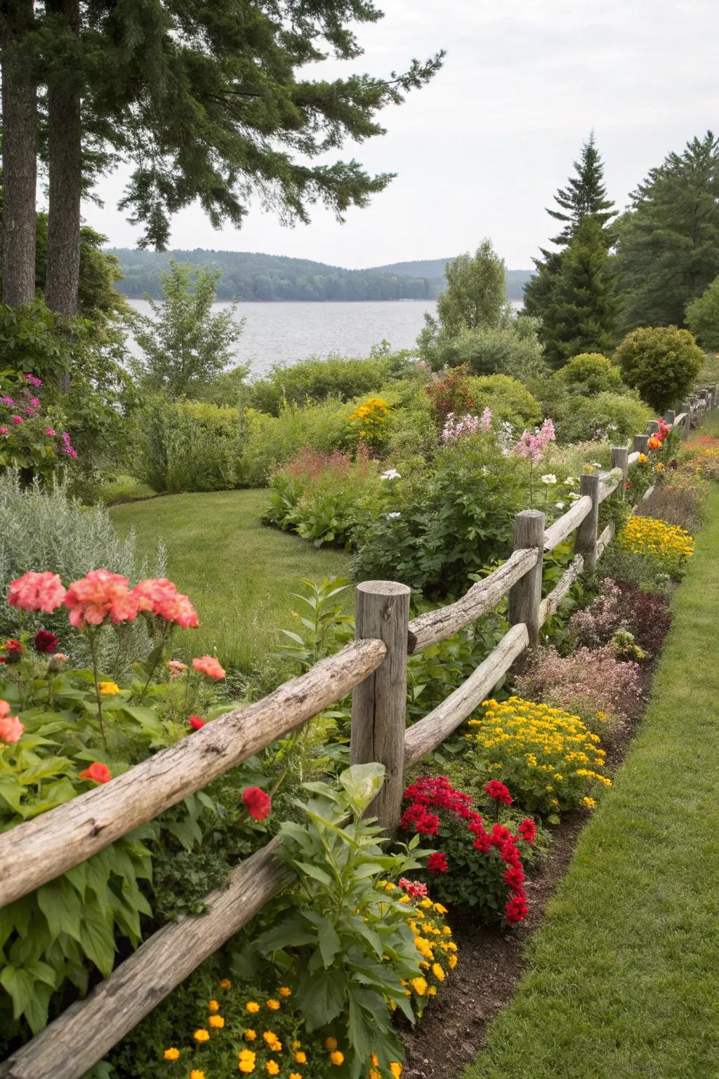 Staggered heights fashion dynamic and attractive fencing.