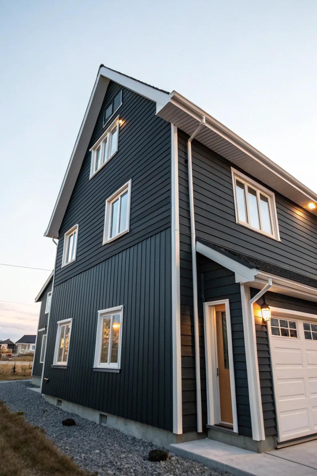 Elegant dark vertical cladding