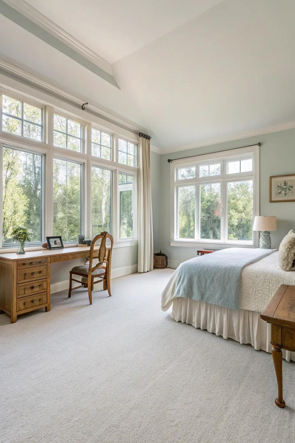 Ivory carpets amplify the radiance and space within any area.