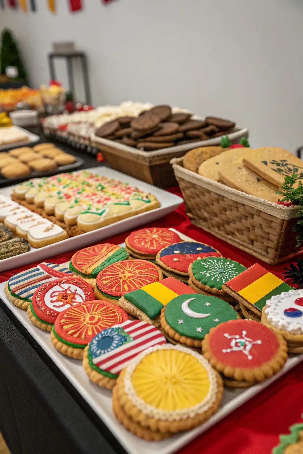 A delicious selection of cookies presenting tastes from across the globe.