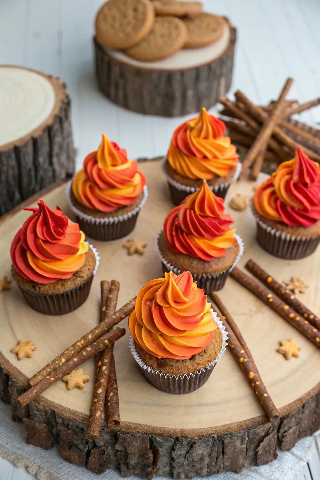 Bonfire confections bringing a cozy outdoor ambiance inside.