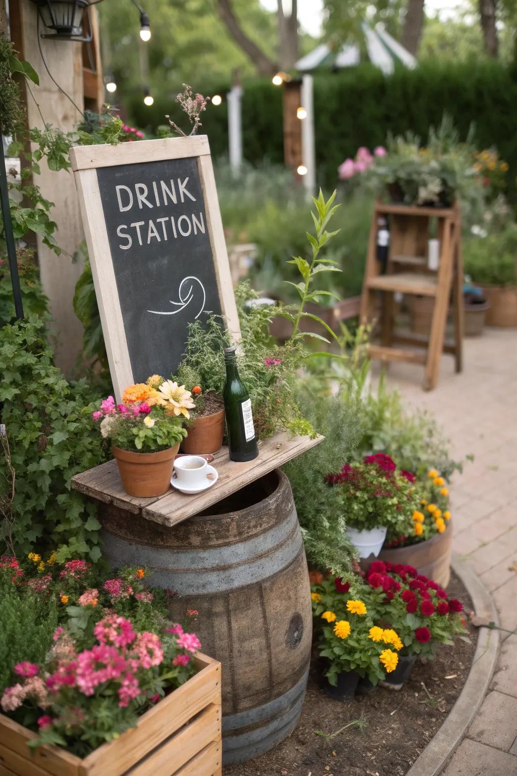 Slate boards infuse a personalized touch to your beverage station.