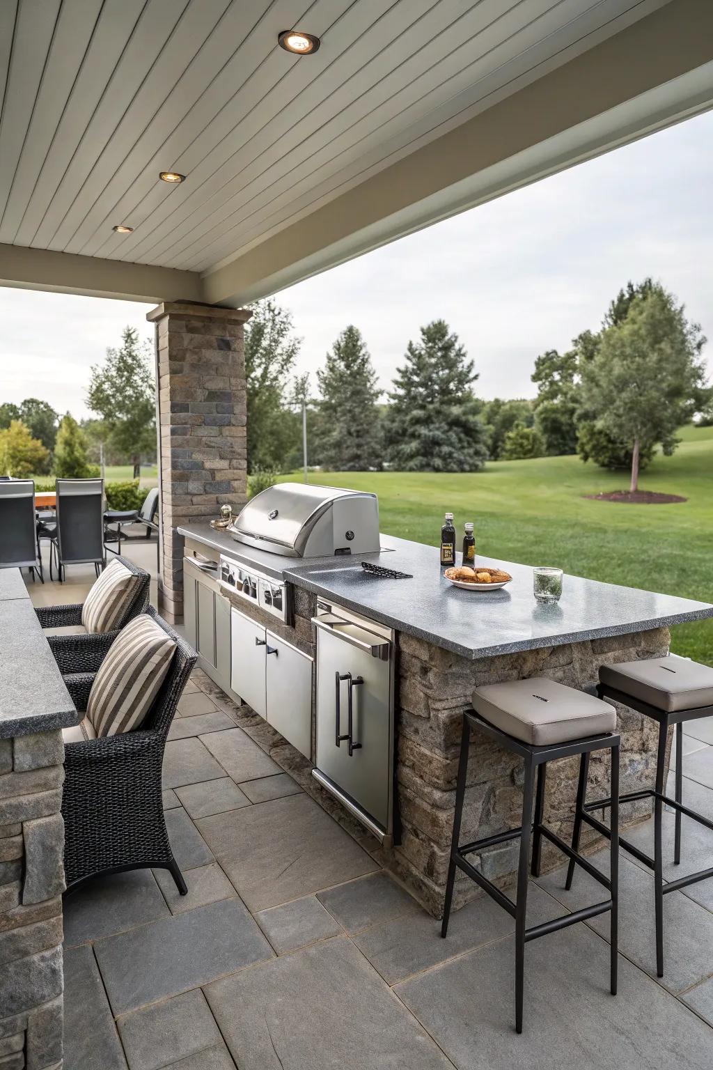 Whip up a culinary masterpiece with a fully-equipped outdoor kitchen.