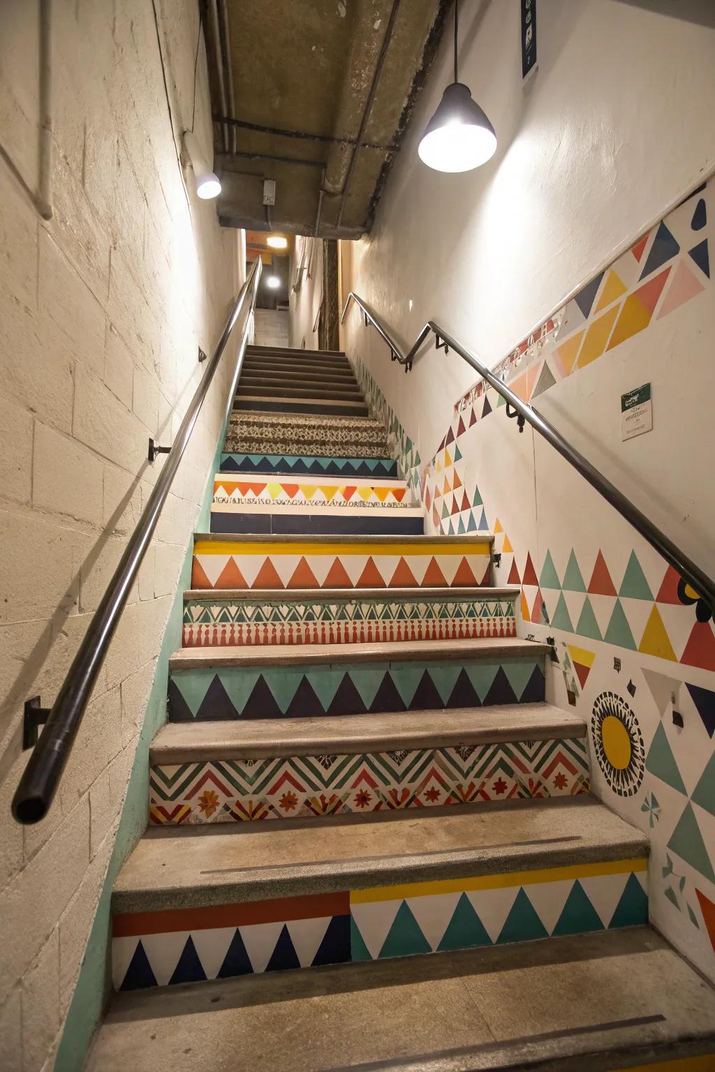 Add fun into your space with geometric patterns.