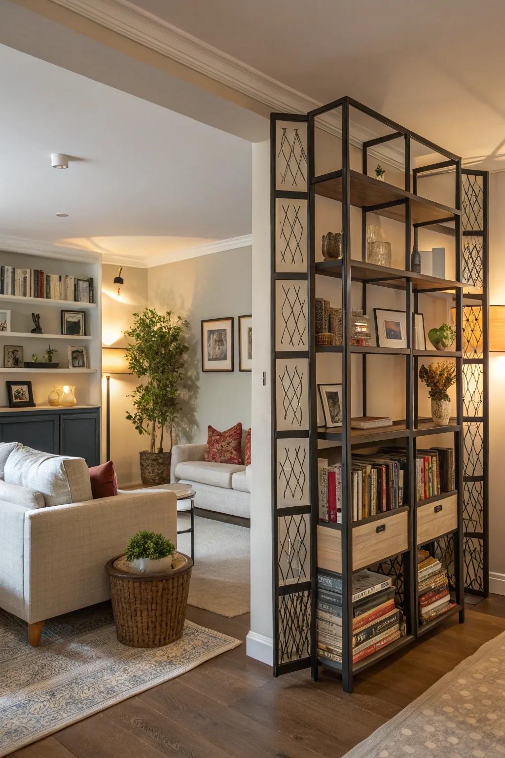 Versatile dividers intelligently unite storage and style.