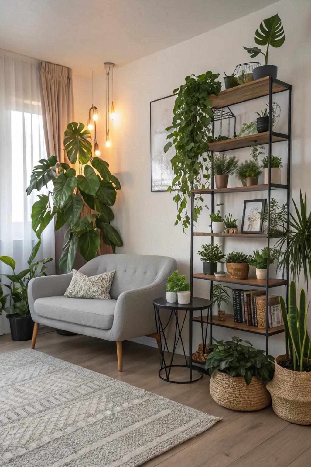 Revamp your living space with elegant plant arrangements.