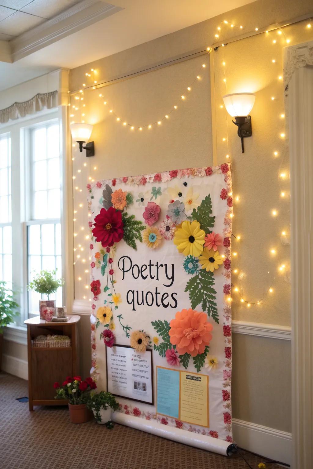 Celebrate the cadence of the seasons with a blossoming verse tableau.