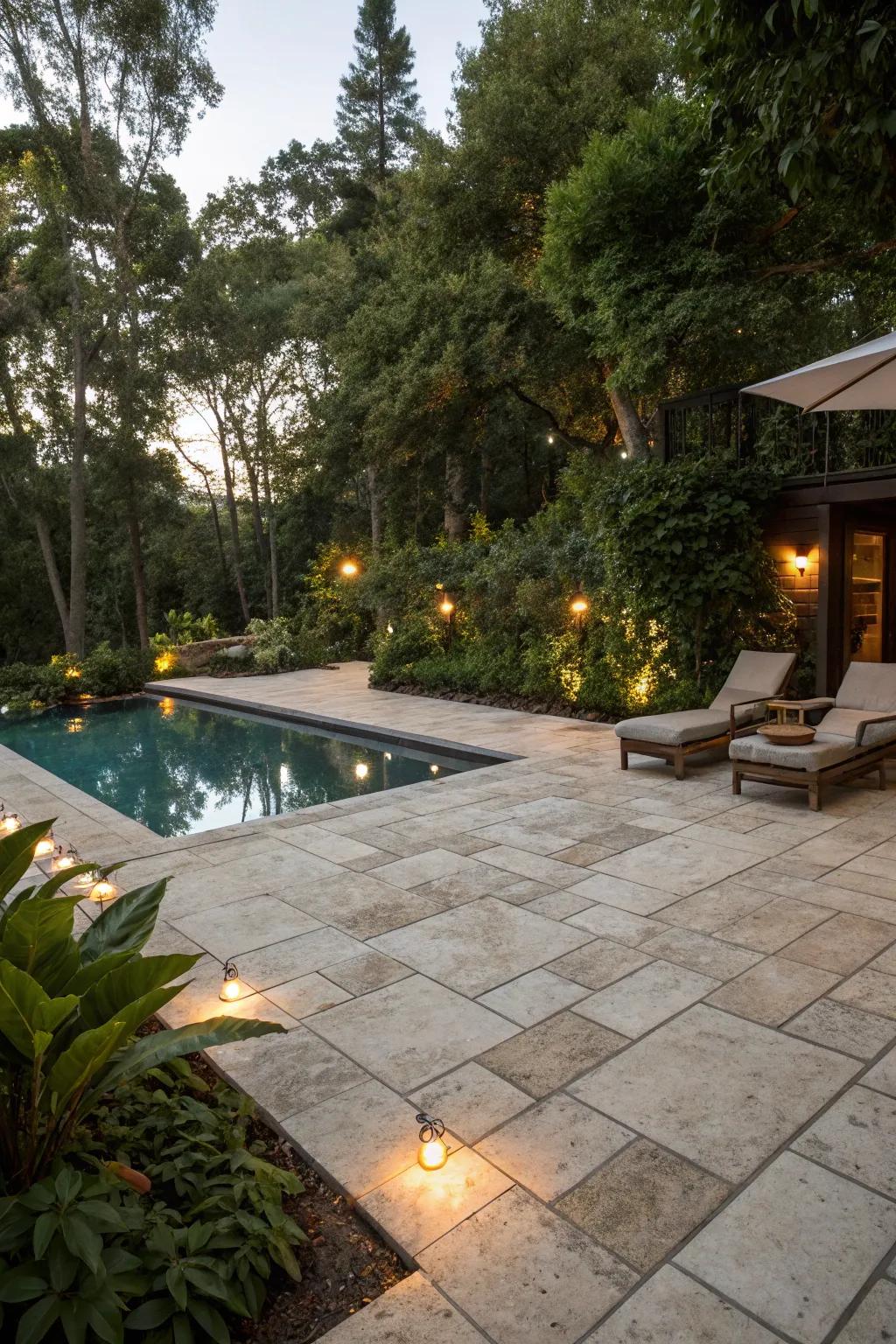 Enhance your pool space with the classic elegance of stone.