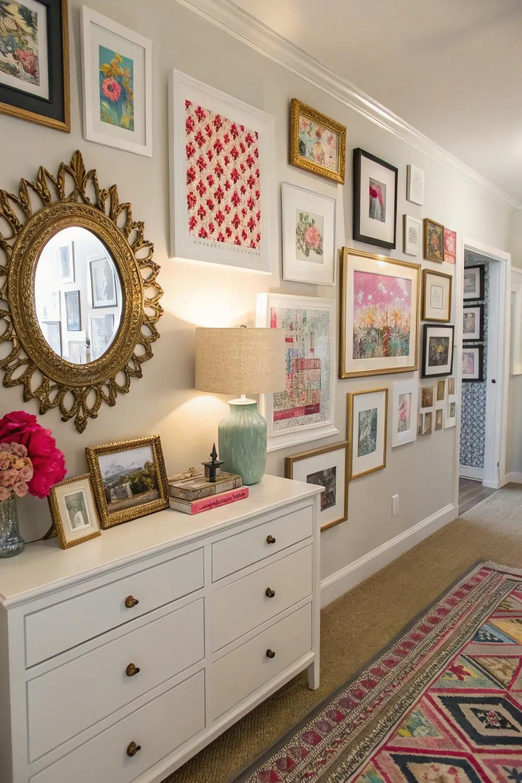 A feature wall radiates your personal style with sophistication.