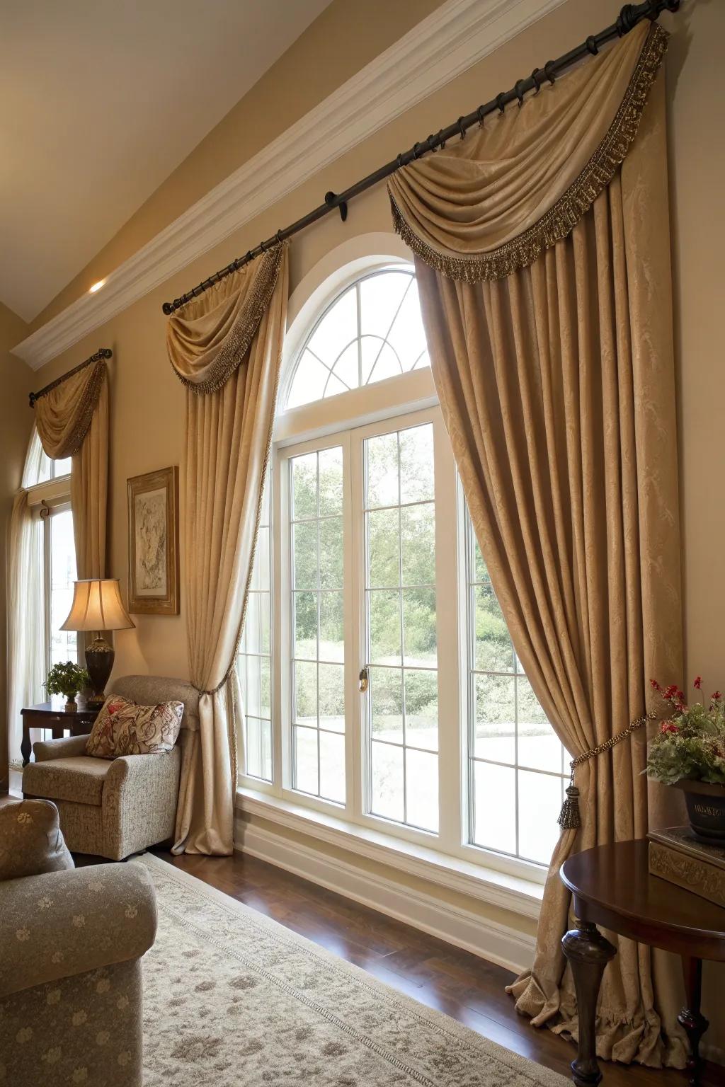 The screwless rod creates an elegant and seamless drape solution.
