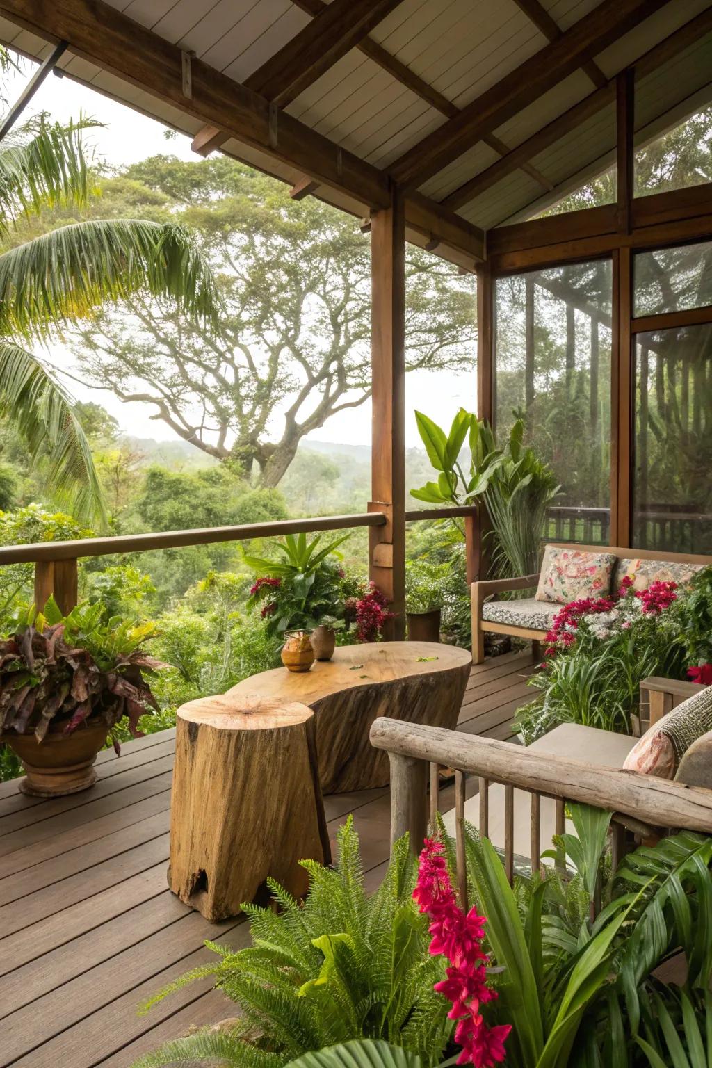 Carry the tropics to your backyard with this paradise design.