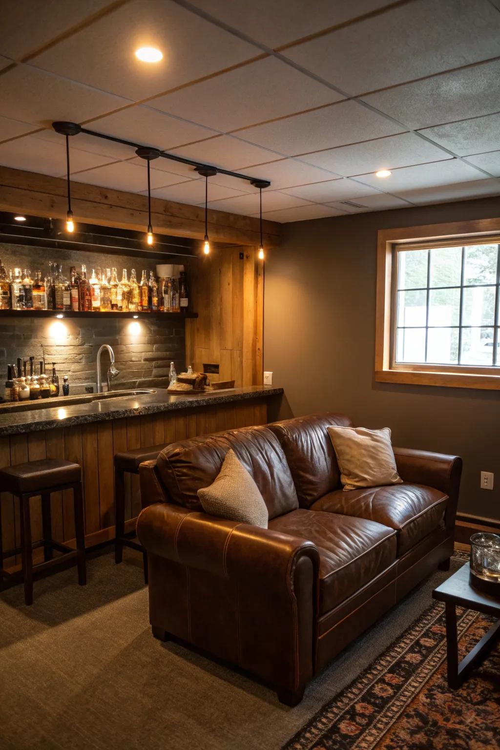 A lounge area encourages relaxation and socializing.