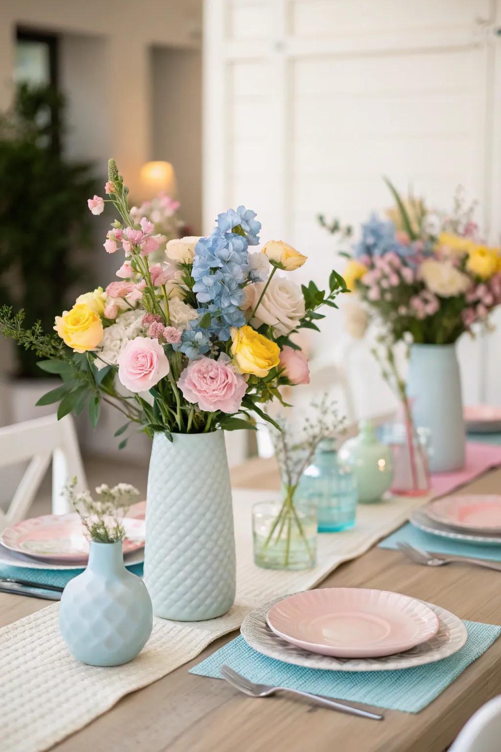 Gentle floral settings that introduce a dash of sophistication and organic beauty.
