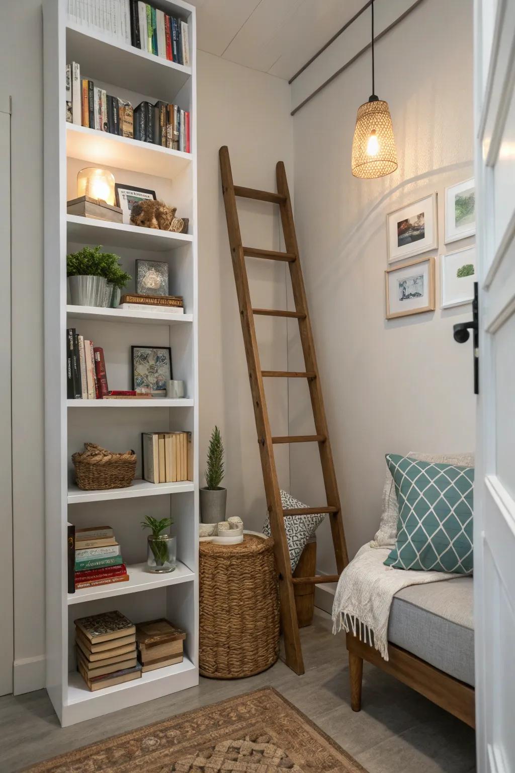 Ladder racks prove optimal for upright storage.
