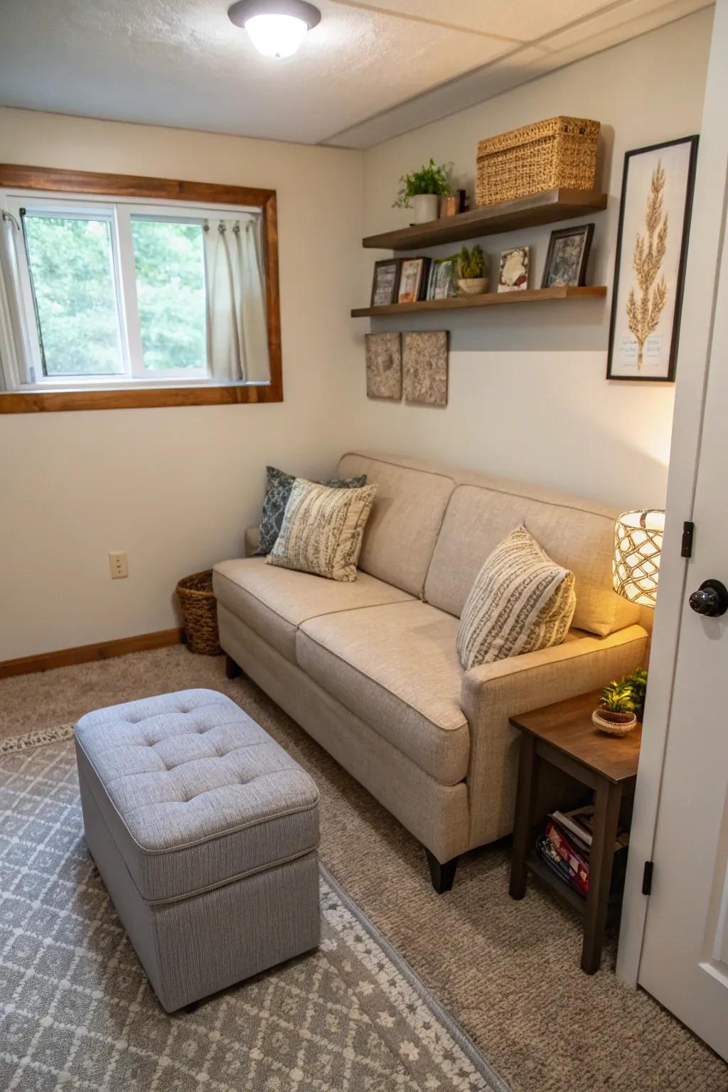 Multifunctional furniture boosts efficiency in smaller areas.
