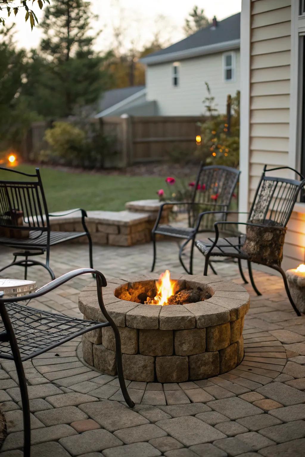 Integrate materials for a seamless patio design.