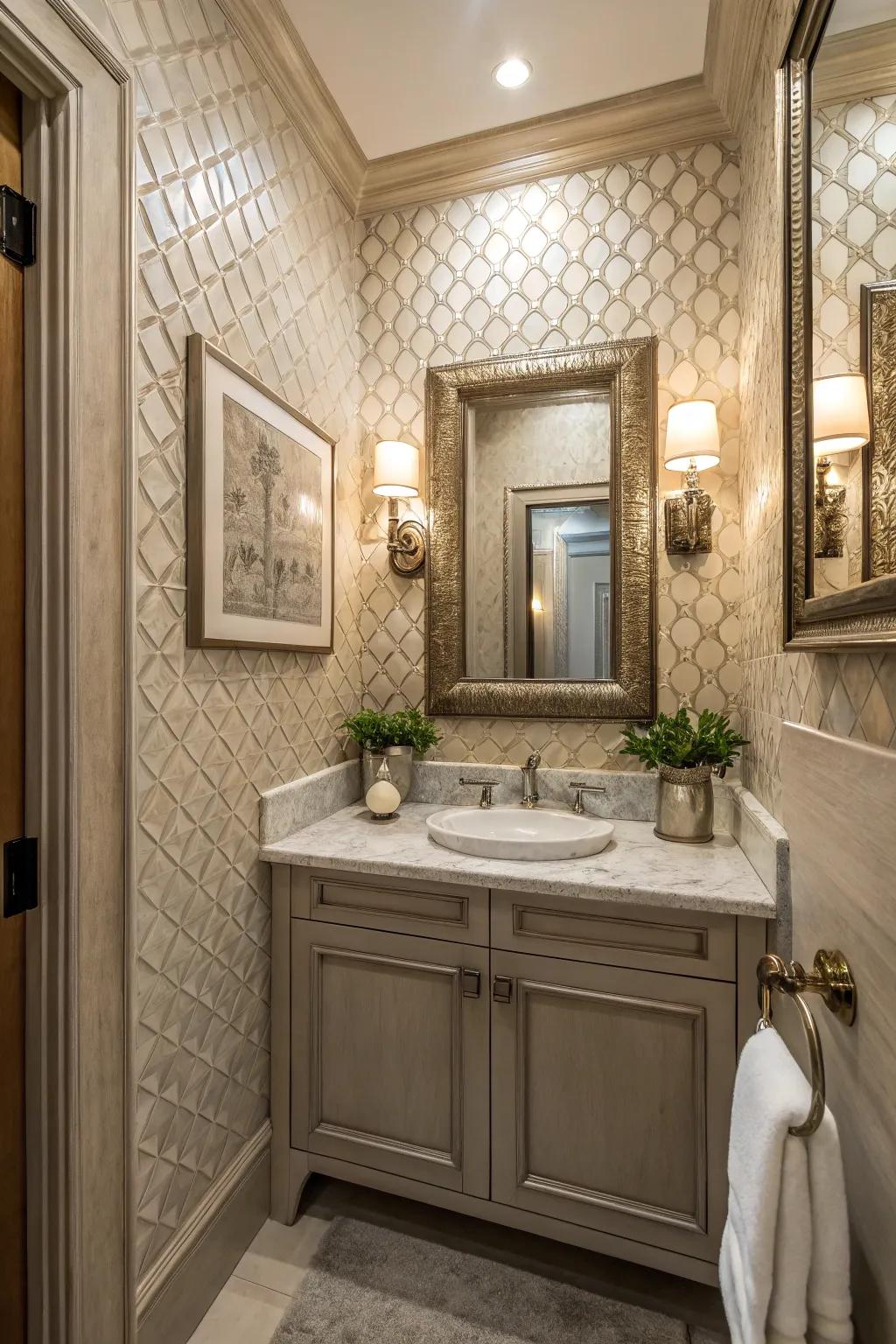 Textured coverings offer richness and refinement.