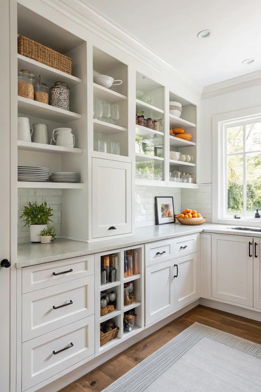 Smart storage makes best use of space in a small kitchen.