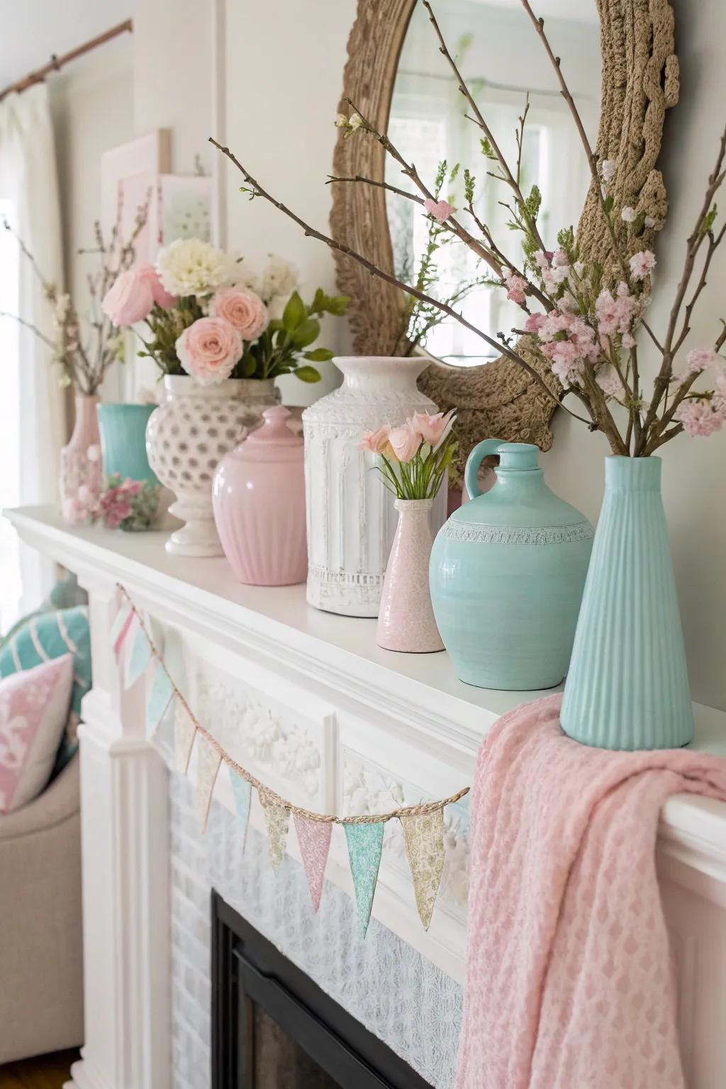 Pastels provide a gentle and refreshing touch to spring decor.