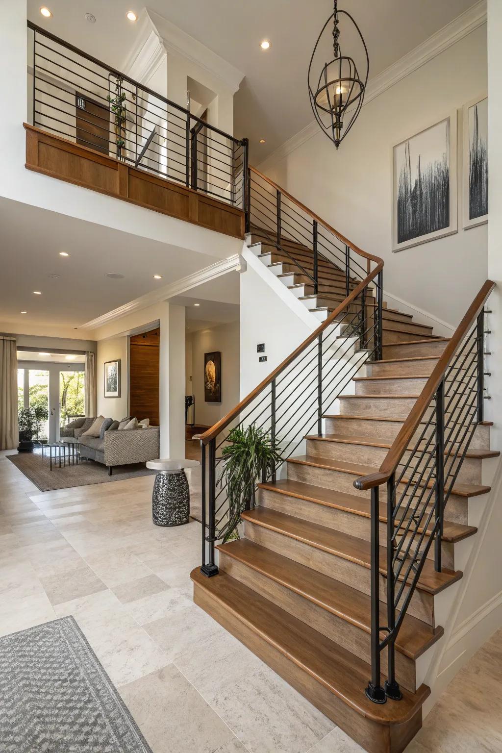 Mixed materials create a seamless mix of heritage and modernity.