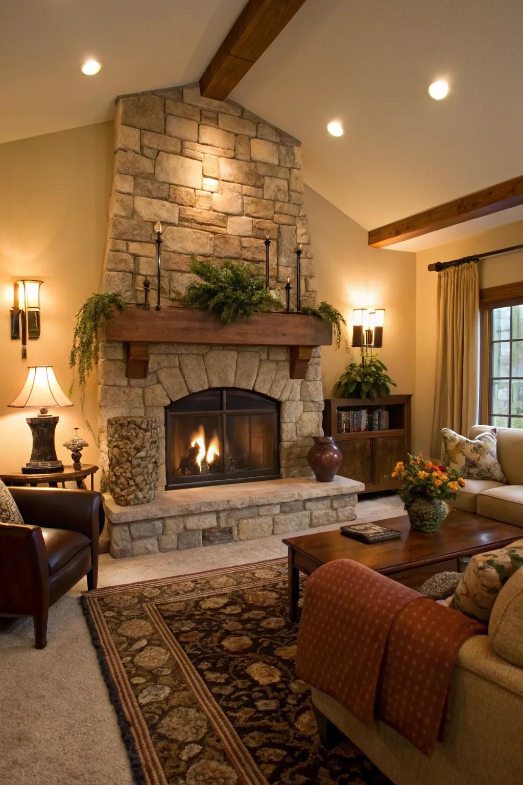 A hearth enclosure that adds warmth and personality.