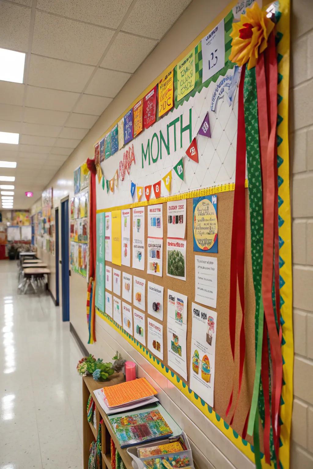 A delightful monthly subject with colorful decorations.