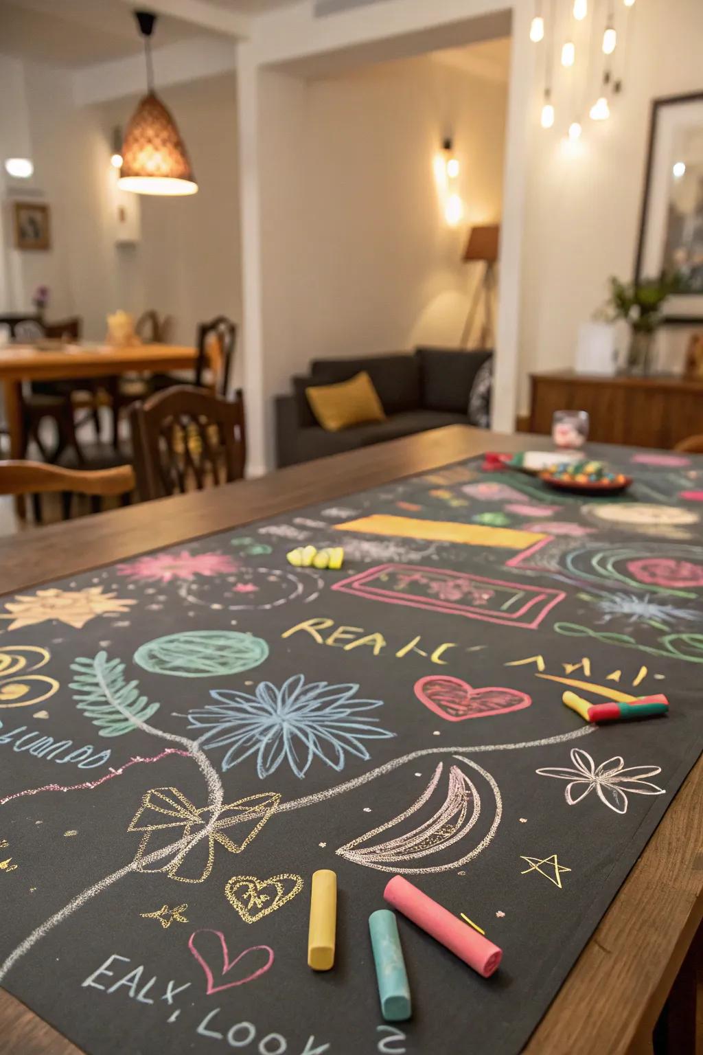 Writing surface paper delivers an enjoyable, interactive tablescape.