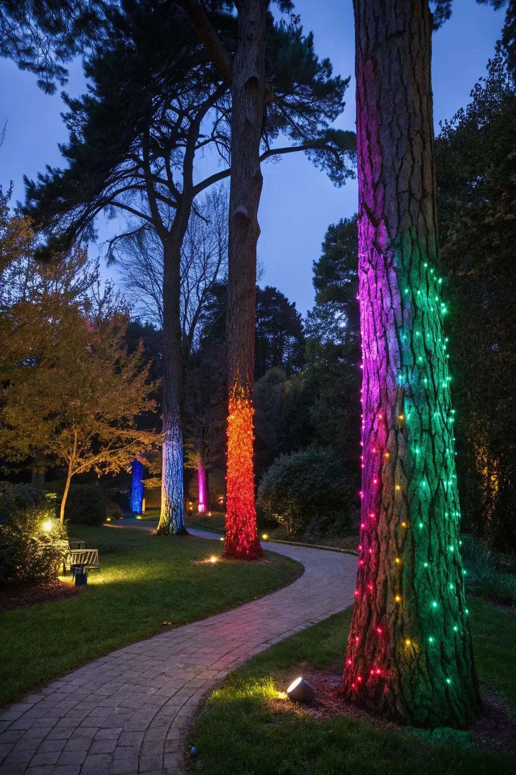 Vibrant illumination injects a spirited vibe into any garden.