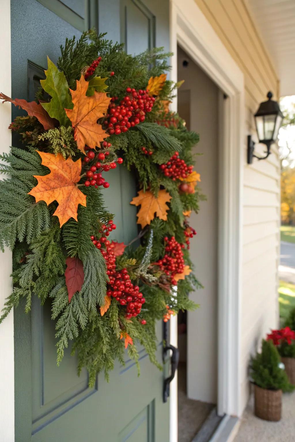 Timeless foliage enhanced with seasonal charm.