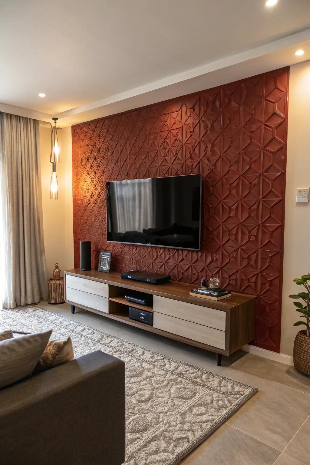 A feature wall can redefine your TV as a fashionable focal point.