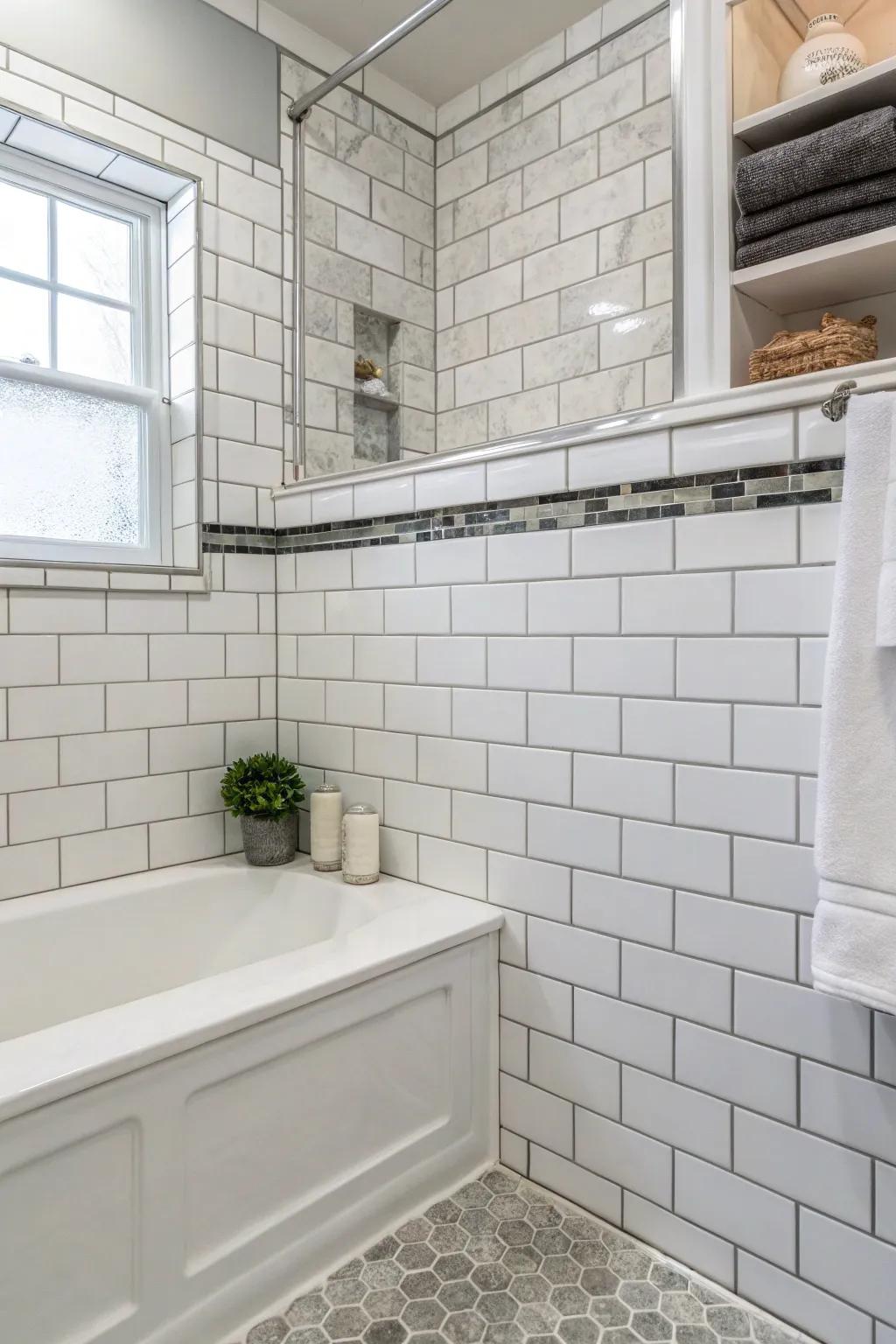 Gentle gray filler imparts an elegant and refined atmosphere.