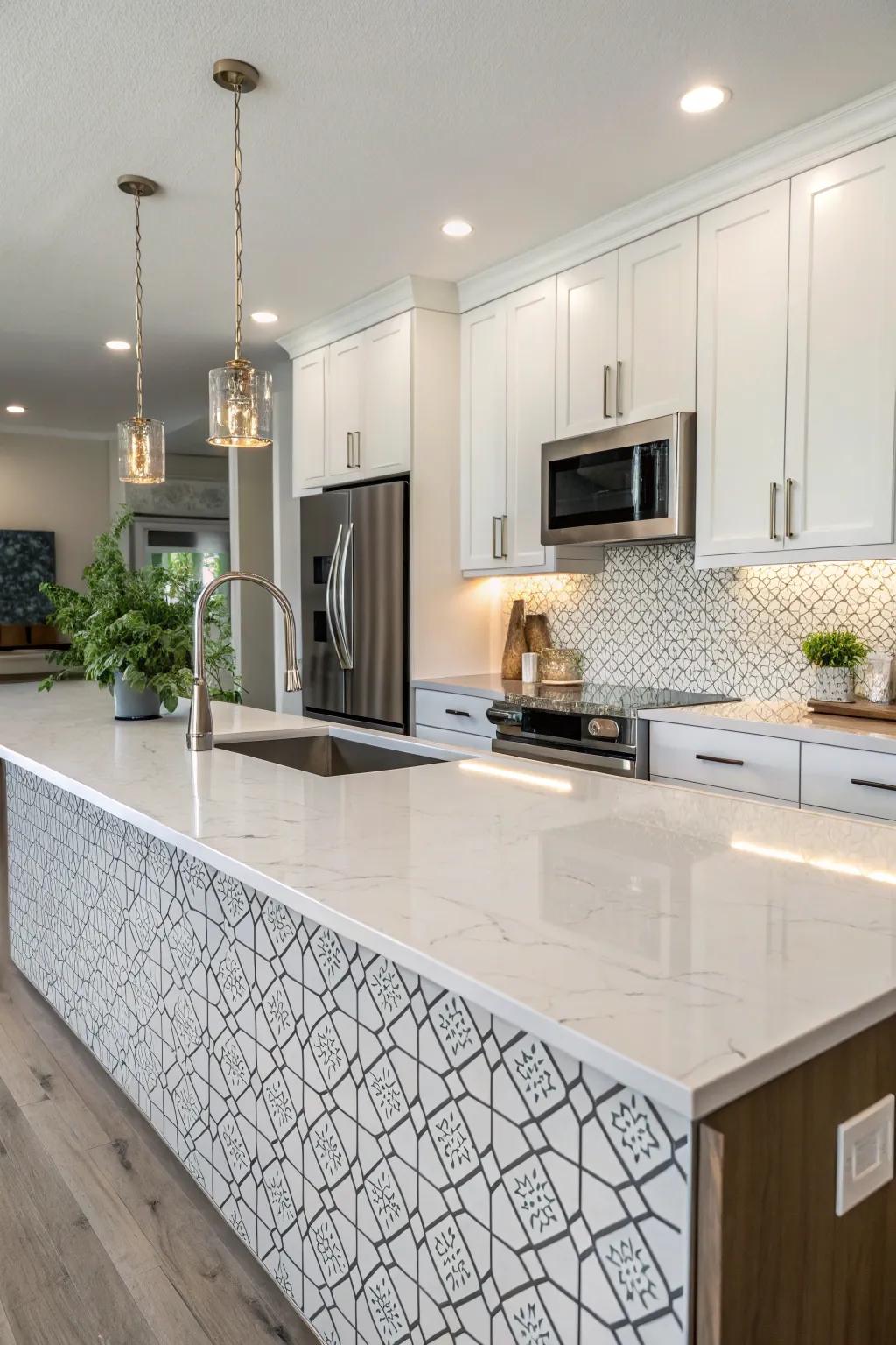 Quartz countertops perfectly balance design and practicality.