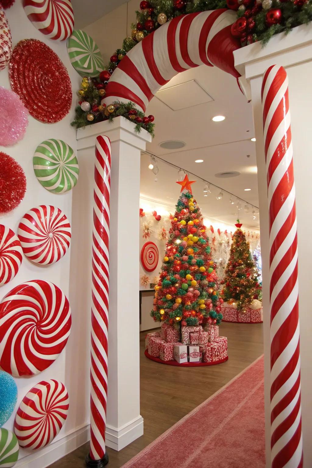 A Christmas fairyland inspired by sugary treats