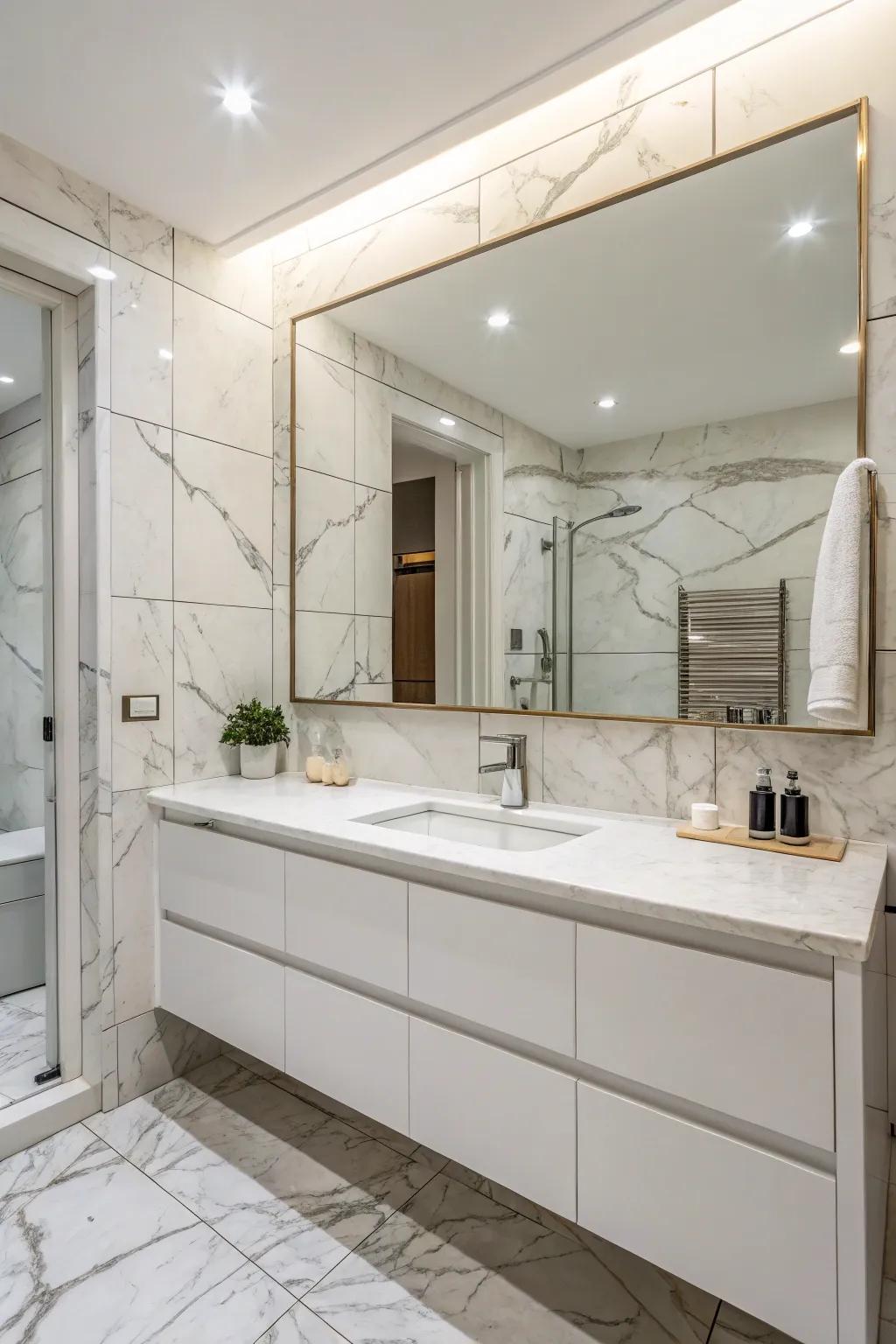 Marble-impression ceramics deliver opulence and beauty.